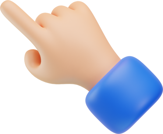 Pointing Hand Gesture 3D Illustration